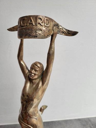 STATUE PUBLICITAIRE RICARD ART DECO EN BRONZE