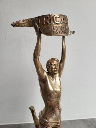 STATUE PUBLICITAIRE RICARD ART DECO EN BRONZE