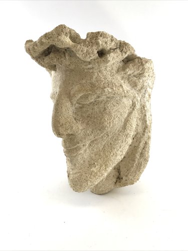 Statue Tete de Christ en pierre calcaire Lorraine ou Champagne XVIe siècle