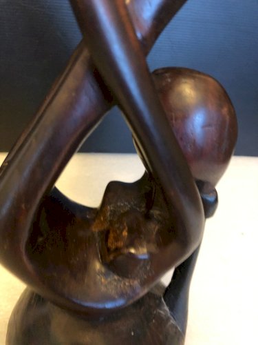 statuette africaine homme femme stylisés design artisanat afrique art populaire