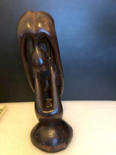 statuette africaine homme femme stylisés design artisanat afrique art populaire