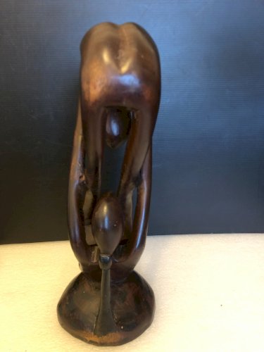 statuette africaine homme femme stylisés design artisanat afrique art populaire