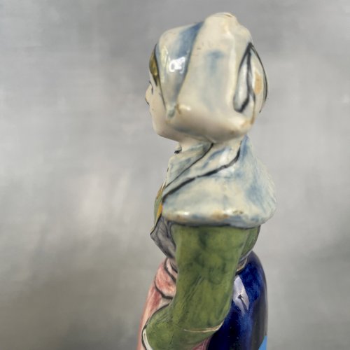 Statuette ancienne faience bretonne NAÏK à restaurer Henriot Quimper non marqué