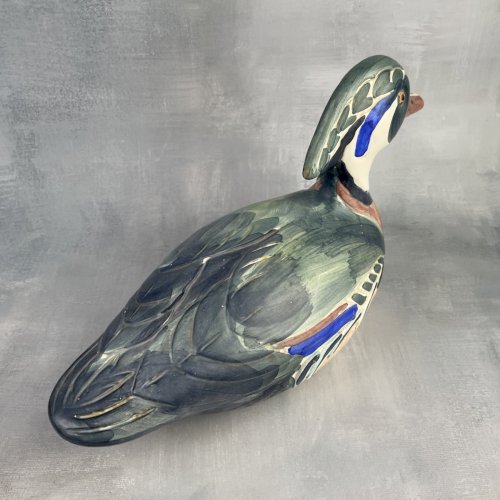 Statuette figurine canard en céramique WEISS peint main BRESIL BRAZIL