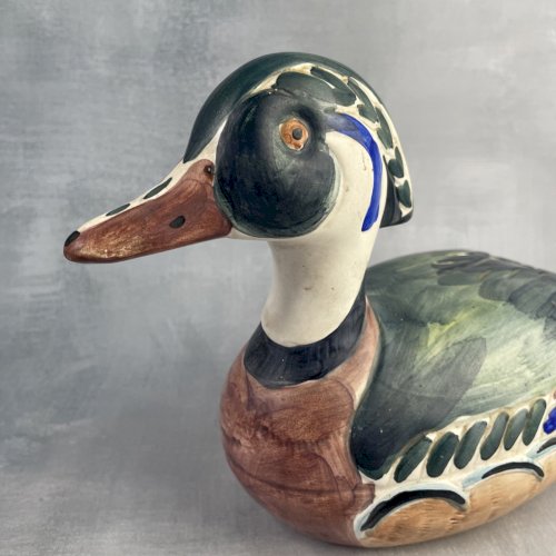 Statuette figurine canard en céramique WEISS peint main BRESIL BRAZIL