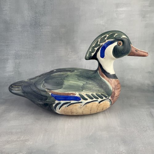 Statuette figurine canard en céramique WEISS peint main BRESIL BRAZIL