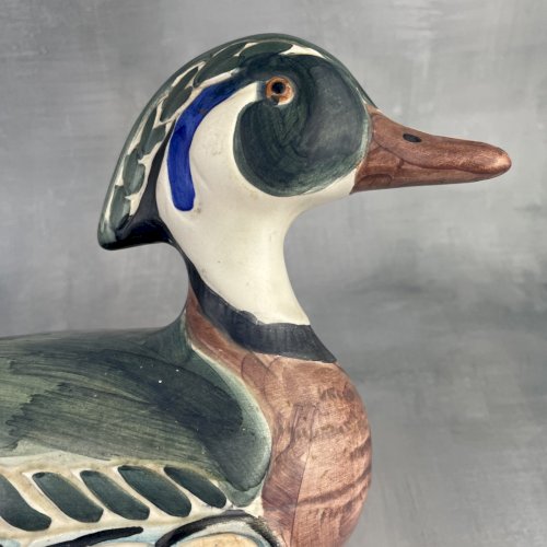 Statuette figurine canard en céramique WEISS peint main BRESIL BRAZIL