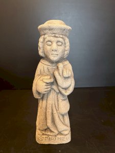 Statuette religieuse Saint  Mathieu pierre reconstituée Eglise devotion
