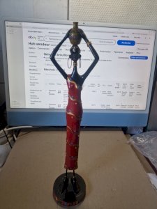 African Woman Figurine Statue 37 cm - Tribal Africa