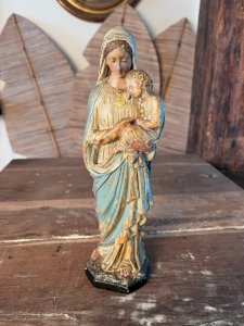 Statuette Vierge à l’enfant signée Pierotti fin XIXe