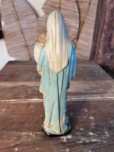 Statuette Vierge à l’enfant signée Pierotti fin XIXe