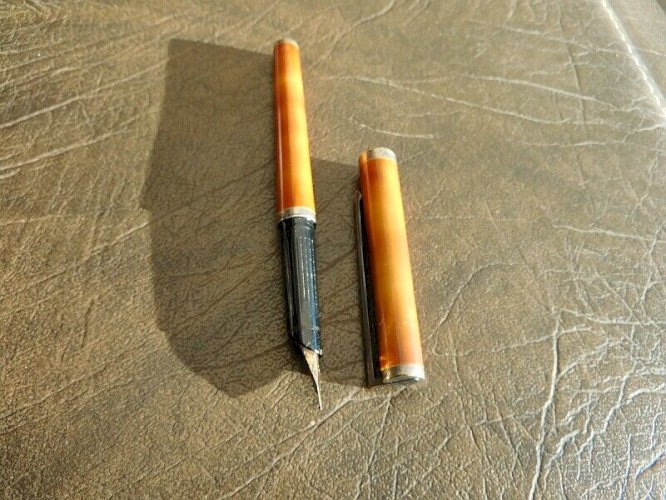 STYLO PLUME DUPONT EN ARGENT 925 LAQUE DE CHINE