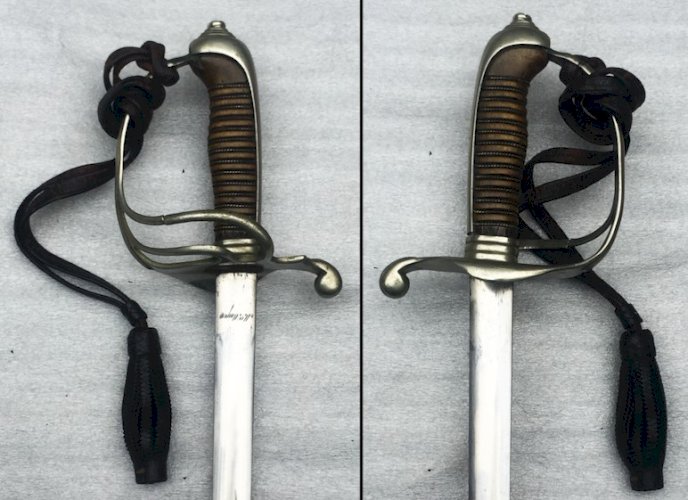 Sublime SABRE D'OFFICIER D'INFATERIE FRANCAISE 1882 '' MEYER '' + Monogramme WW1 Original