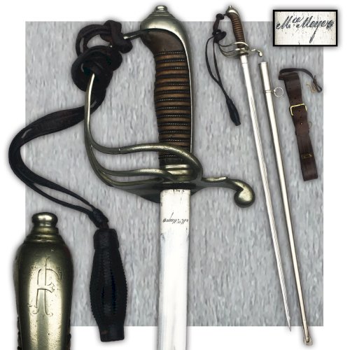 Sublime SABRE D'OFFICIER D'INFATERIE FRANCAISE 1882 '' MEYER '' + Monogramme WW1 Original