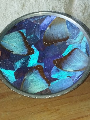 Sublimes coupelles Art déco – Verre irisé & monture en métal argenté – Lot de 2