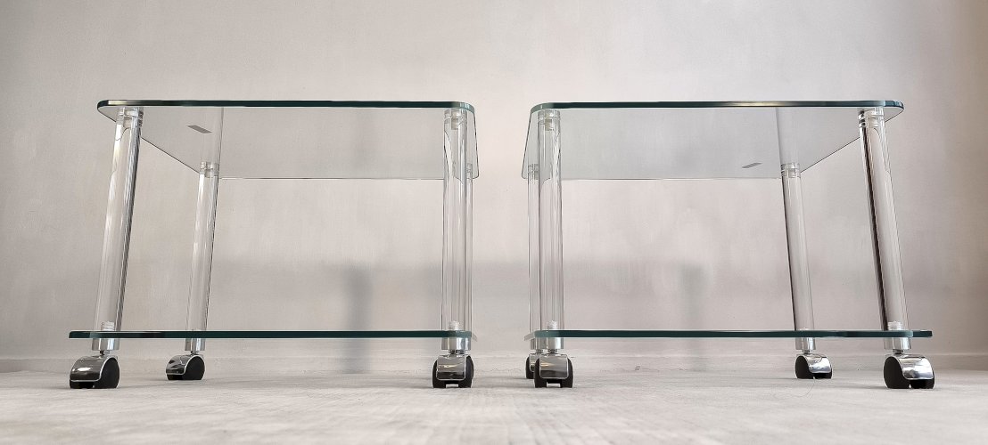 Sublimes tables d’appoint, bouts de canapé, table de chevets, tables basses Marais International en état neuf