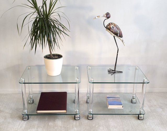 Sublimes tables d’appoint, bouts de canapé, table de chevets, tables basses Marais International en état neuf