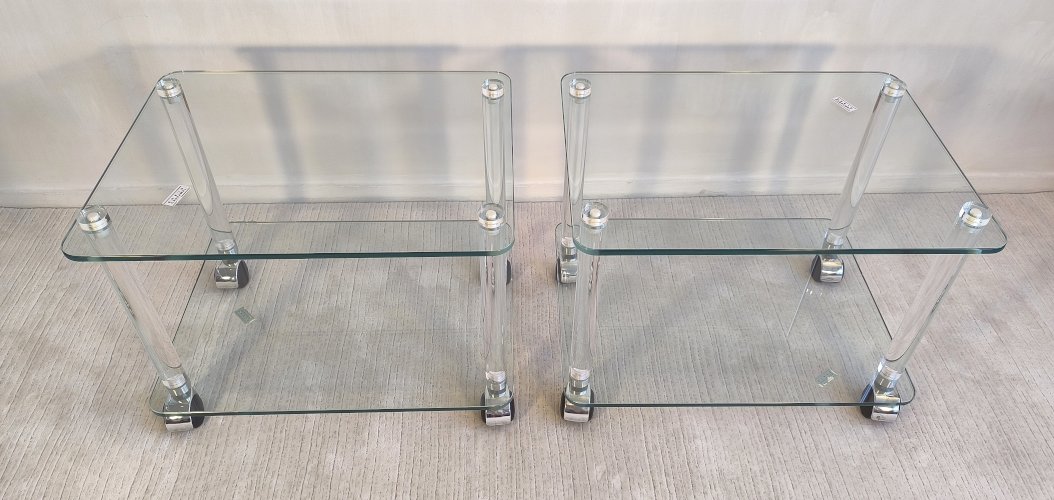 Sublimes tables d’appoint, bouts de canapé, table de chevets, tables basses Marais International en état neuf