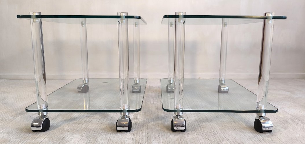 Sublimes tables d’appoint, bouts de canapé, table de chevets, tables basses Marais International en état neuf