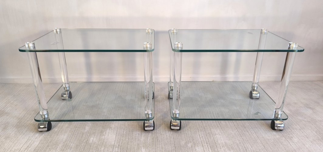 Sublimes tables d’appoint, bouts de canapé, table de chevets, tables basses Marais International en état neuf