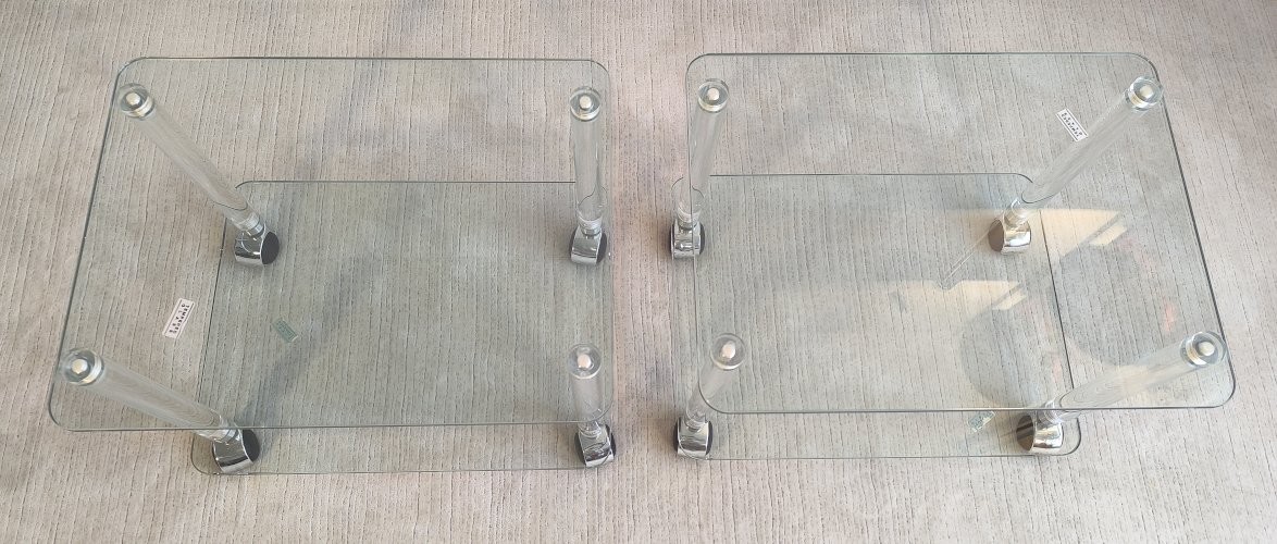 Sublimes tables d’appoint, bouts de canapé, table de chevets, tables basses Marais International en état neuf