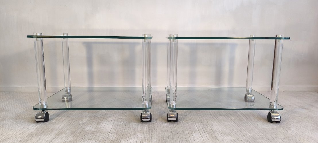 Sublimes tables d’appoint, bouts de canapé, table de chevets, tables basses Marais International en état neuf
