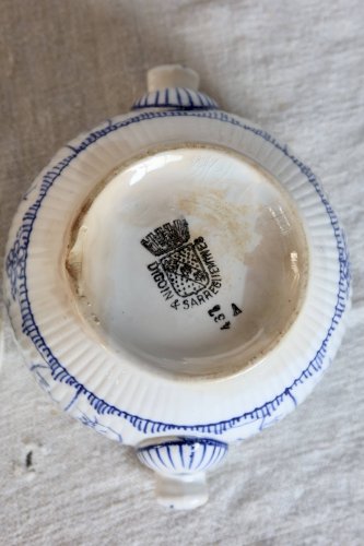 Sucrier ancien faïence Digoin Sarreguemines