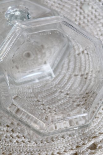 Sucrier Arcoroc vintage verre transparent