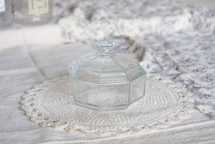 Sucrier Arcoroc vintage verre transparent