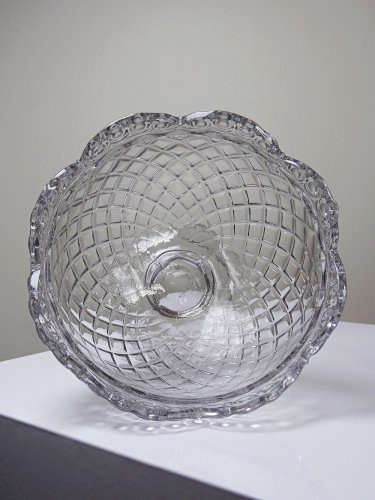 Sucrier ou drageoir verre moulé pressé ancien