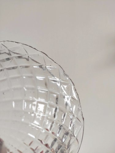 Sucrier ou drageoir verre moulé pressé ancien