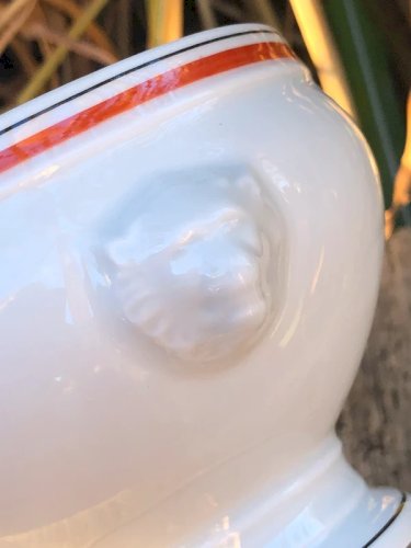 Sucrier vintage en porcelaine d Auteuil Service Bistrot