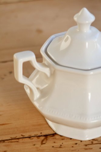 Sucrier vintage Johnson Brothers motif Perle porcelaine
