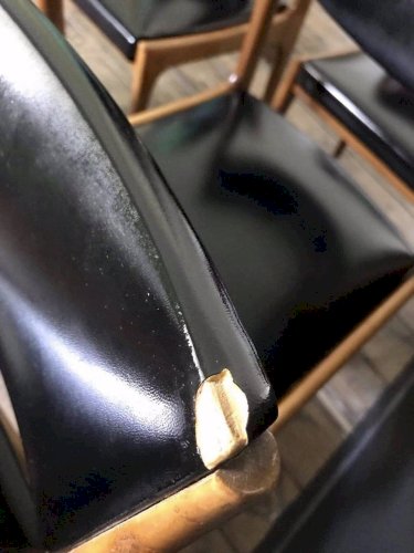 Suite de 5 chaises vintage scandinaves, meubles sièges anciens