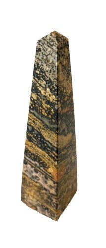 Suite de trois obélisques en pierre du Bresil, d'agate bleue et Malachite XX siè