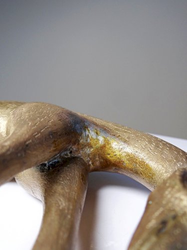 Sujet Africain bronze à la cire perdue Antilope ou Gazelle stylisé originale