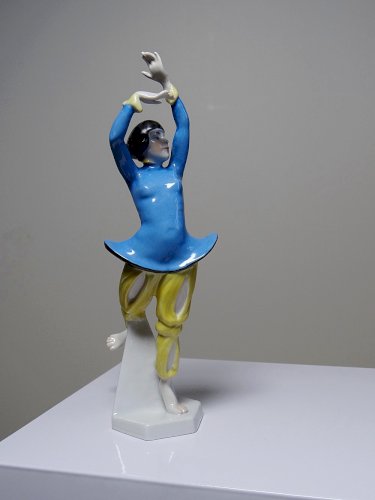 Sujet en porcelaine art déco ancien 1920-1930 danseuse Heubach