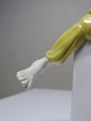 Sujet en porcelaine art déco ancien 1920-1930 danseuse Heubach