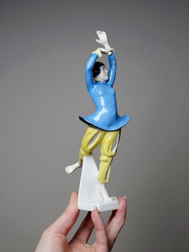 Sujet en porcelaine art déco ancien 1920-1930 danseuse Heubach