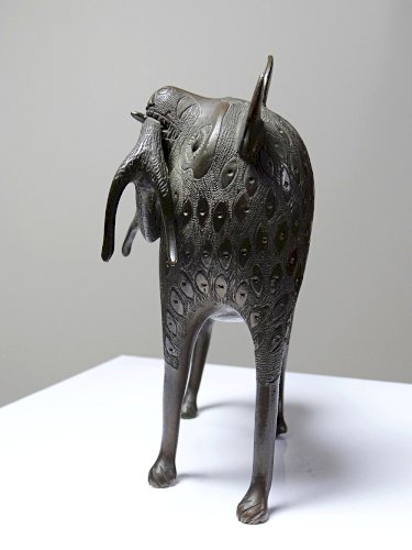 Sujet, lion, hyène, bête en Bronze du Bénin Dahomey Cotonou vintage/ancien