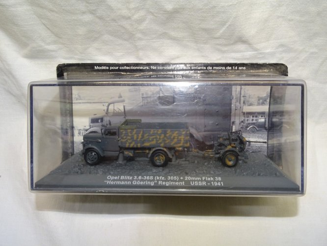-SUJET MINIATURE CAMION OPEL BLITZ 3.6.36 S ( kfz-305) REGIMENT USSR 1941  D