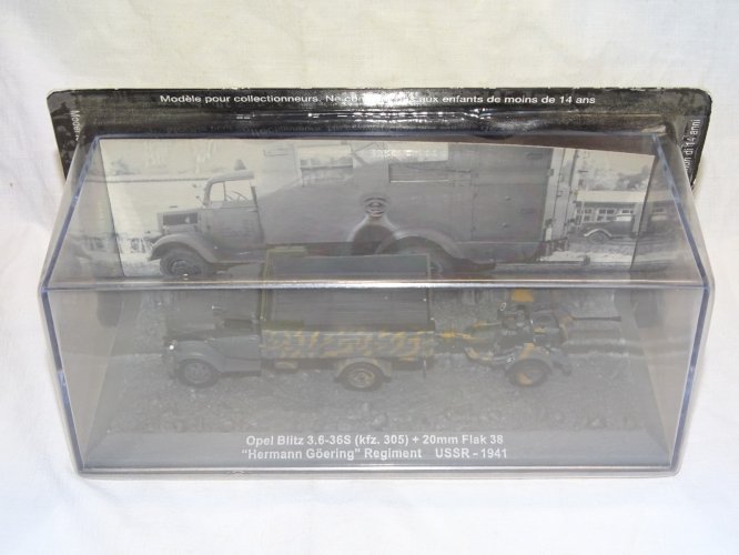 -SUJET MINIATURE CAMION OPEL BLITZ 3.6.36 S ( kfz-305) REGIMENT USSR 1941  D