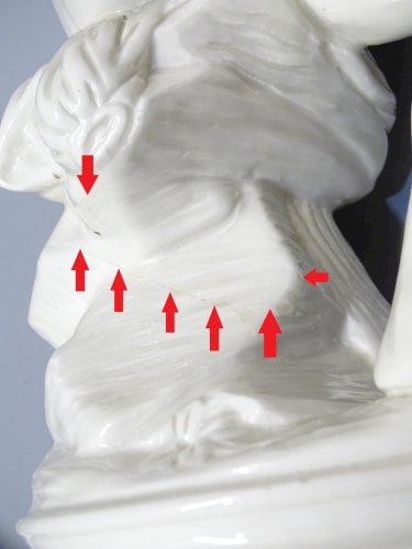 -SUJET PORCELAINE CAPODIMONTE BAIGNEUSE D'APRES FALCONET JUS de GRENIER    D
