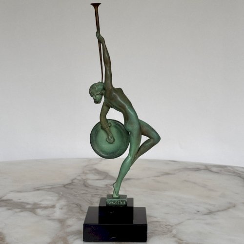 Sujet sculpture Jericho par Guerbe Le Faguays Max Le Verrier 1930 M4014