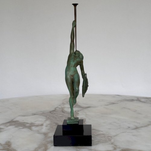 Sujet sculpture Jericho par Guerbe Le Faguays Max Le Verrier 1930 M4014