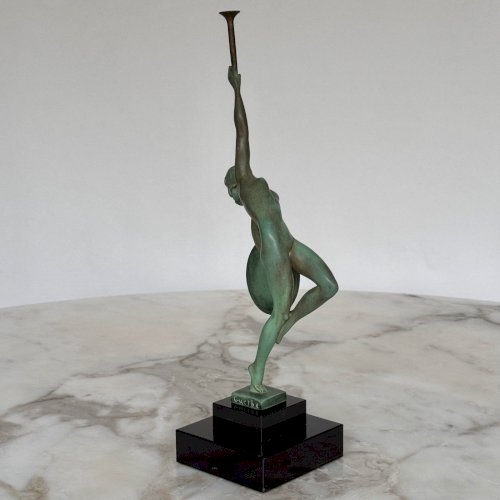 Sujet sculpture Jericho par Guerbe Le Faguays Max Le Verrier 1930 M4014