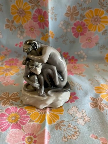 Sujet singe porcelaine de vienne