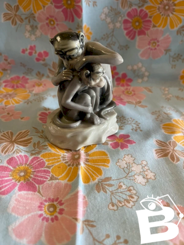 Sujet singe porcelaine de vienne