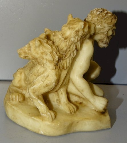 -SUJET STATUETTE PLUTAO PLUTON ET LE CERBERE OBJET DE VITRINE COLLECTION    D