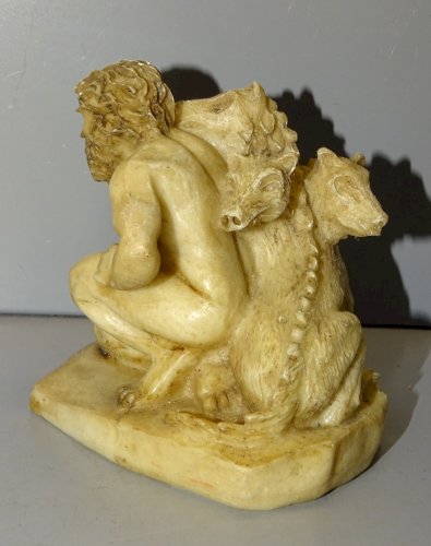 -SUJET STATUETTE PLUTAO PLUTON ET LE CERBERE OBJET DE VITRINE COLLECTION    D